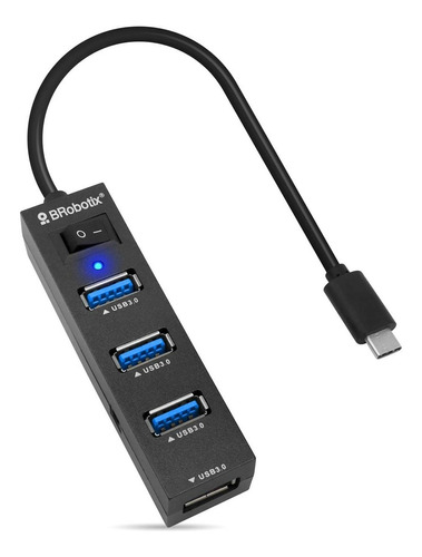 Docking 4 En 1: Usb 3.0 Tipo  C  A 4 Puertos Usb 3.0 Switch