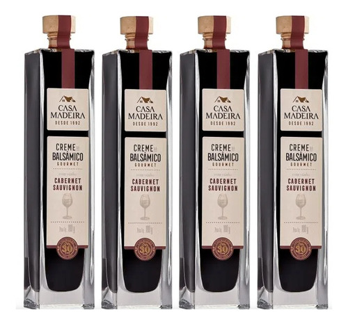 Kit 4 Un Creme De Balsâmico Cab Sauvignon Casa Madeira 100 G