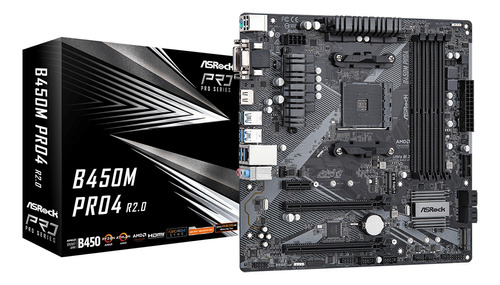 Motherboard B450m Pro 4 R2.0 Asrock Amd Am4