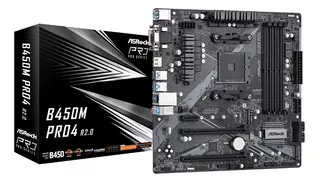 MOTHERBOARD B450M PRO 4 R2.0 ASROCK AMD AM4