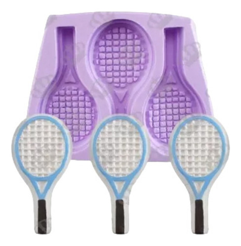 Molde Forma Silicone Raquete De Tenis 3cav