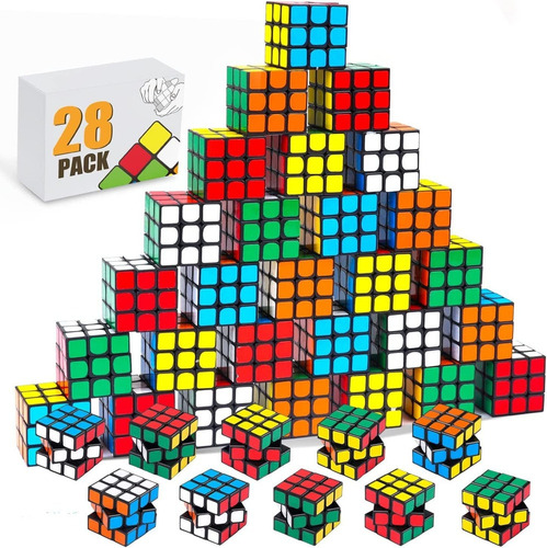 28 Pcs Mini Cubos De Rompecabezas Cubo Recuerdos De Fiesta