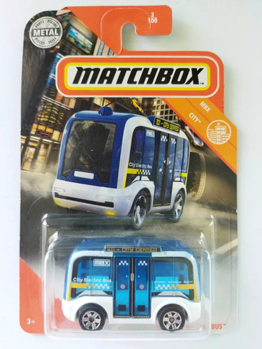 Matchbox Mbx Self Driving Bus Autobús City Azul 3/100