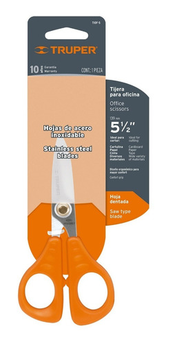 Imagen 2 de 4 de Tijera Oficina Ace. Inox. 5-1/2'' Truper 18497
