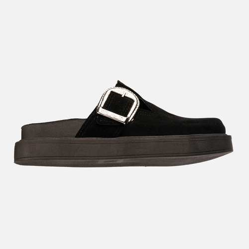 Zuecos Mujer Plataforma Chinelas Cerradas Mule Moda Urbana Negro 35