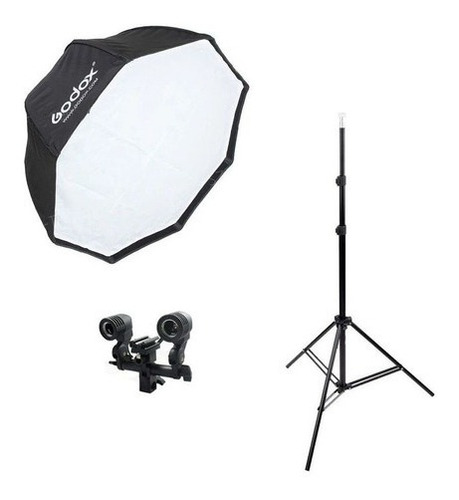 Kit Octabox 120cm Iluminação Contínua Newborn Softbox Tripé