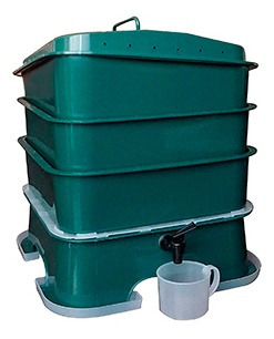 Compostera Vermihut Plus 3 Bandejas 100% Reciclado- Tecnobox