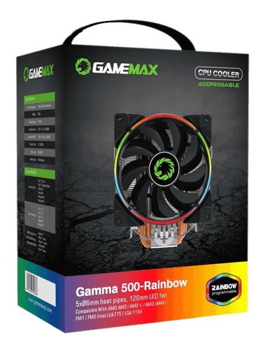 Cpu Cooler Disipador De Calor Gamemax Gamma 500-rainbow
