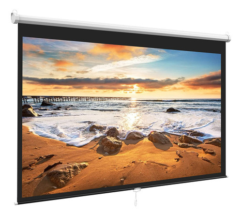 Perlesmith Pantalla De Proyector De 100 Pulgadas 16:9 Con B.