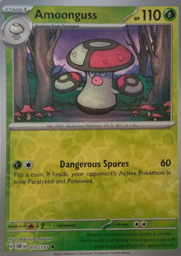 Pokémon Tcg Amoonguss 010/197 Reverse