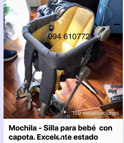 Silla Mochila Porta Niño C/capota 