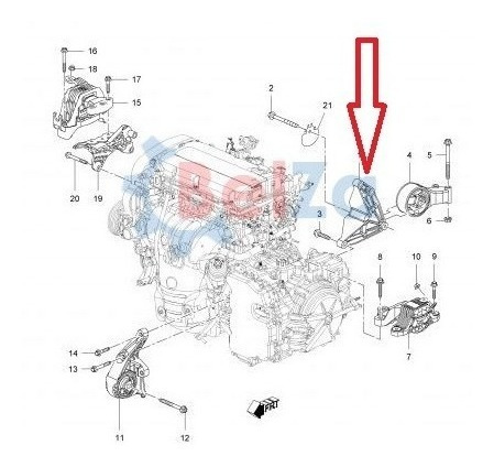 Base Motor Chevrolet Cruze Original General Motors 13248670