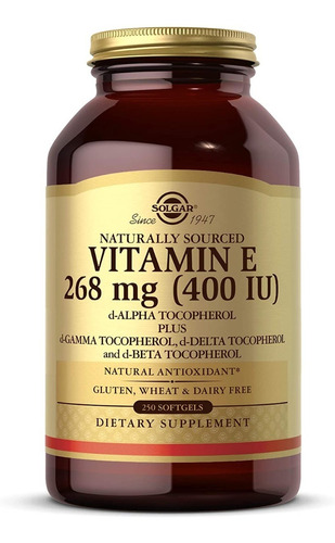 Vitamina E 268 Mg Solgar 250cap - Unidad a $988