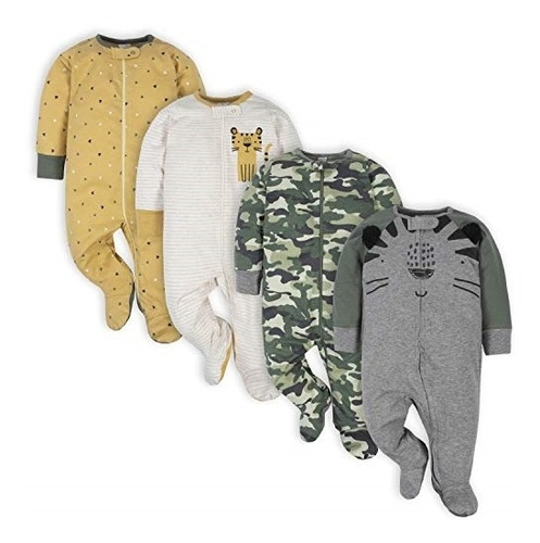 Ropa Para Bebe Paquete De 4 Pijamas Talla Recien Nacido