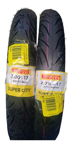 Par De Llantas 275-17 Y 300-17 Pirelli Super City N798(n091)