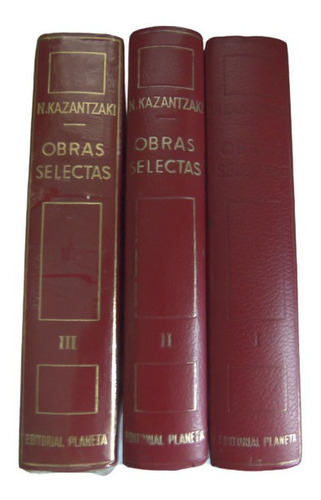 Obras Selectas Nikos Kazantzaki 3 Tomos Cuero Papel Biblia