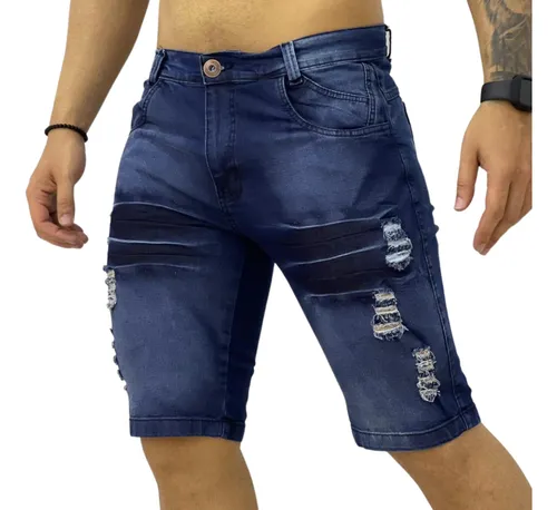 Bermuda Jeans Detonada Masculina Premium Parcelamento sem juros
