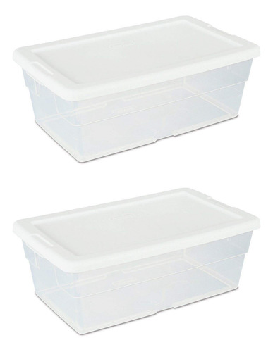 Set 2pzs Caja Organizadora Plástica Multiusos 5.7 Ltr C Tapa