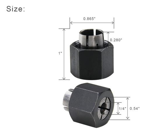 Reemplazo De Enrutador Collet De 1/4 De Pulgada Para Dewa...