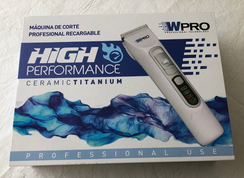 Máquina De Corte Profesional Wpro Recargable High Titanium
