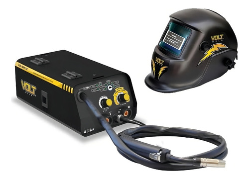 Vol-mig120 Soldador Microalambre no Gas 120a 110v con careta Color Negro Axtech