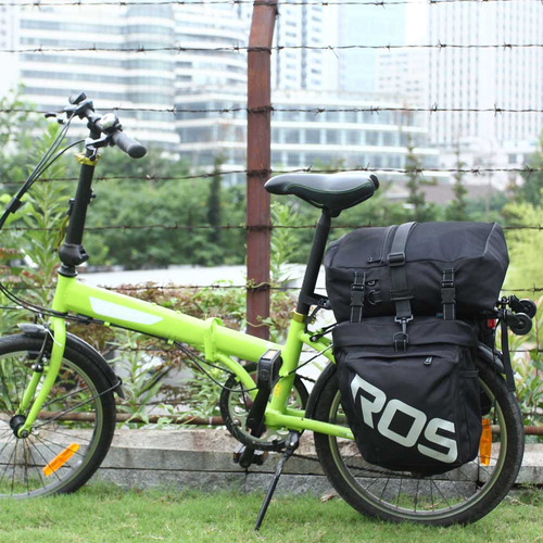 Maleta Trasera Negra Para Bicicleta, 3 En 1, Multifunción, B