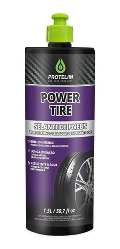 Limpa Pneu Pretinho Hidratante Power Tire 1,5ml Protelim