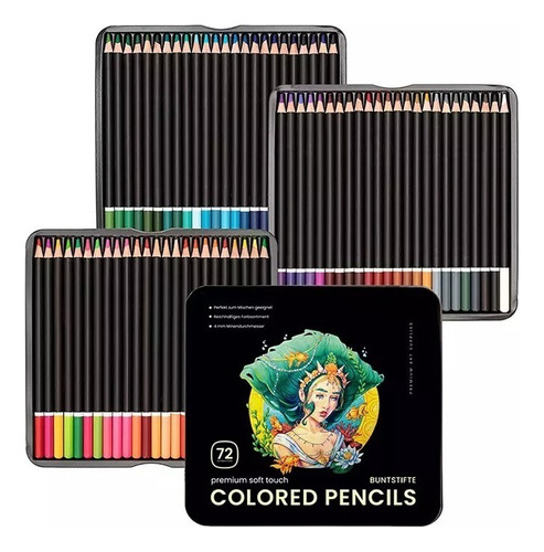 Set 72 Lapices Colores Arte Profesional A Base Aceite Dibujo