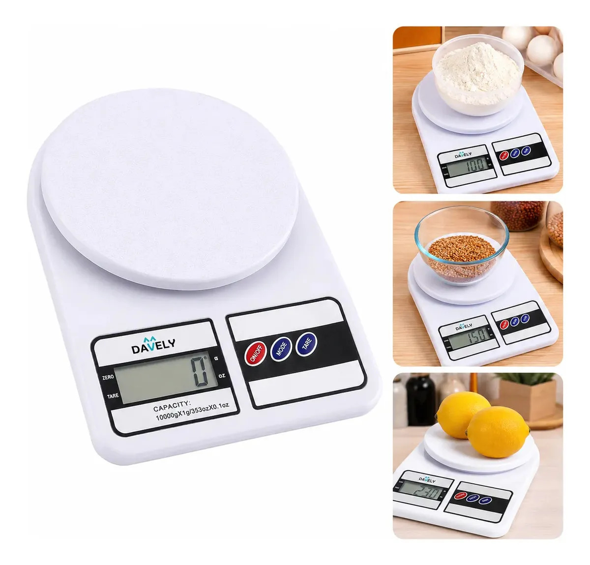 Balança Digital De Precisão 10kg Balança Digital Cozinha Balança Digital Balança Digital Plastico Balança Dieta Fitness EcomVit