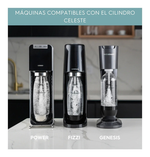 Imagen 4 de 9 de Recambio Recarga Sodastream Cilindro Co2 60l Maquina Gasificadora
