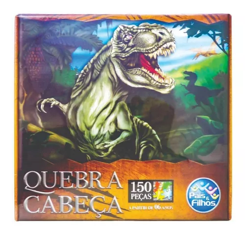 Jogo Quebra-cabeça Para Criança Menino Dinossauro Rex