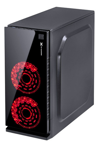 Gabinete Gamer Vx Gaming Crater Com Janela Acrílica Vermelho