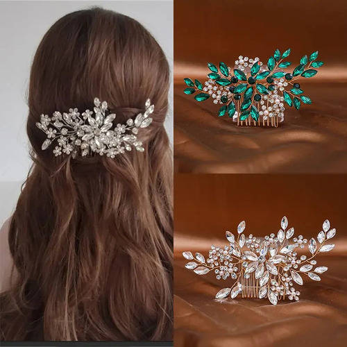 Diadema De Perlas Hecha A Mano Con Forma De Peineta De Estil
