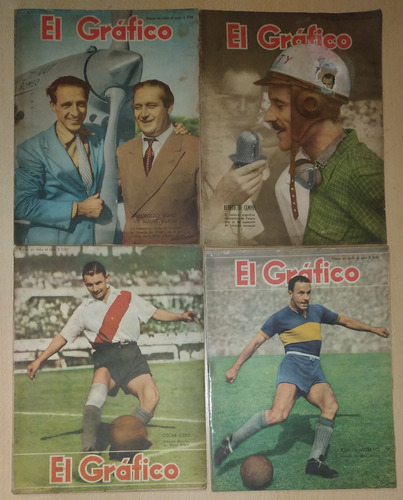 Lote De 4 Revistas El Gráfico Años 1949 Y 1950