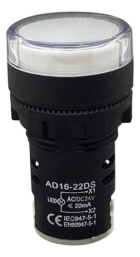 Sinaleiro Led Iluminado 22mm Am/az/bc/vd/vm 24v 1un Branco
