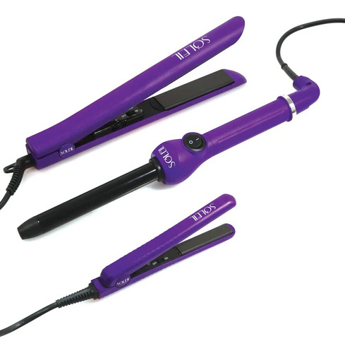 Set Completo Soleil, Plancha, Rizador & Mini Plancha Color Púrpura