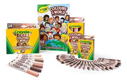 Crayola Colores Del Mundo Pack 24 Colores Marcadores Lápic