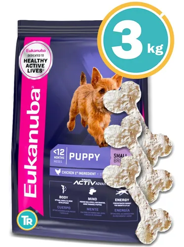 Alimento Eukanuba Small Breed Puppy Small para perro cachorro de raza pequeña sabor mix de 3 kg