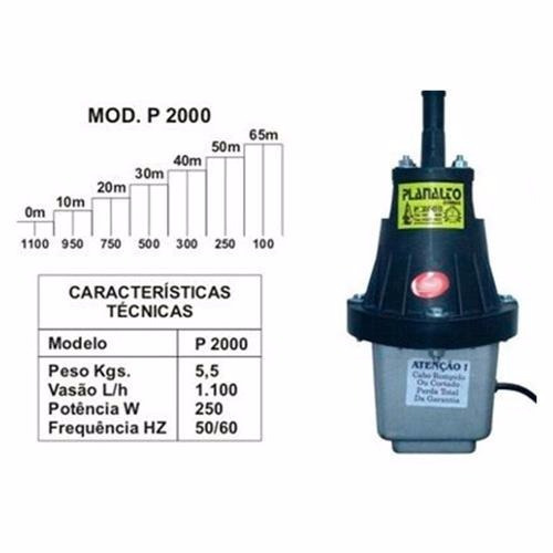 Bomba D'agua Submersa 3/4 Pol. 250w 110v P2000 Planalto