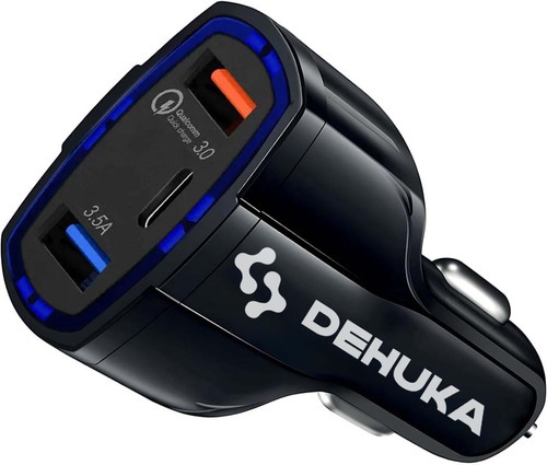Dehuka Cargador Auto Conector USB C-02 Negro