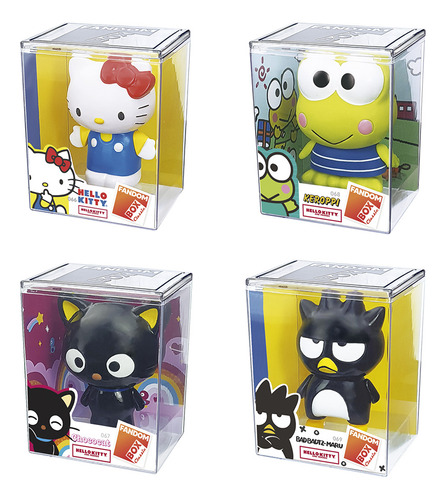 Kit 4 Bonecos Fandom Box Hello Kitty E Amigos Original