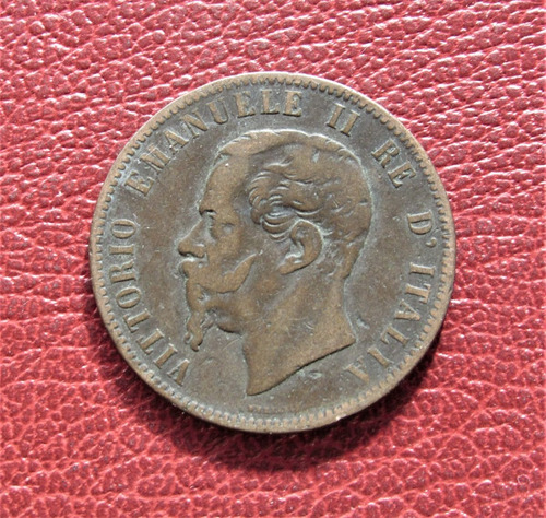 Moneda Italia 10 Centesimi 1862 Cobre (c85)