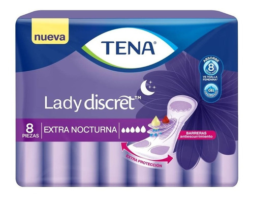 Pañal Para Adulto Tena Lady Nocturna 8 Piezas