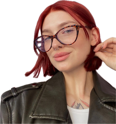 Óculos De Luz Azul Modelo Gatinho Super Leve Adulto Mulheres
