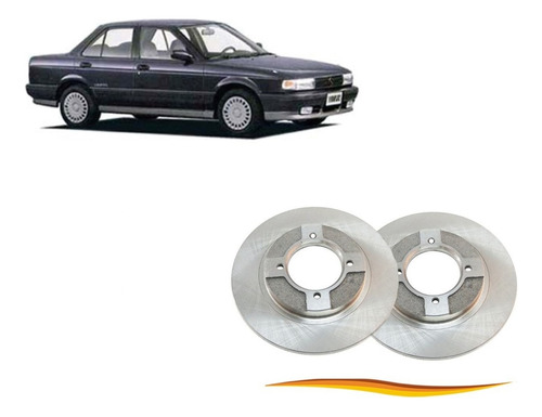 Disco Freno Nissan Sunny 1983 1992 Delantero Solido Par