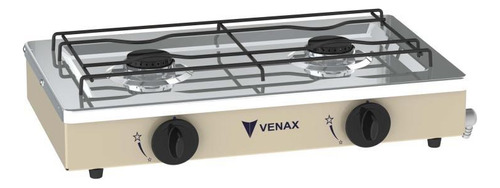 Venax FM200.BG.GLP fogao de mesa 2 bocas flamalar sem tampa bege gas GLP