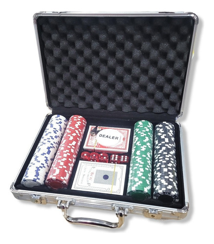 Jogo Kit Caixa Poker Completo Diversão Profissional Maleta