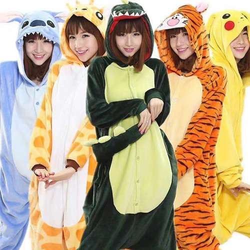 Pijama Tipo Mono Con Dibujos Animados De Jirafas Y Dinosauri