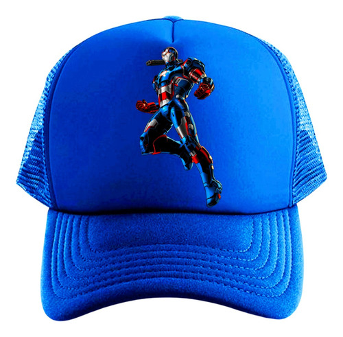Gorra Trucker Iron Man Iron Patriot Series Geeks Blue 