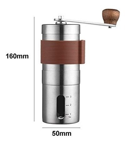 Imagen 3 de 5 de Molinillo De Café Manual Premium Triturador Moledor Viaje